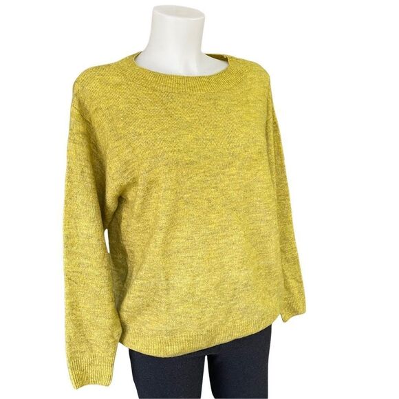 WOOLEN BLOOM WOOL BLEND FINE KNIT SWEATER‎ MUSTARD YELLOW SZ XS NEW W/ TAGS - Picture 3 of 9